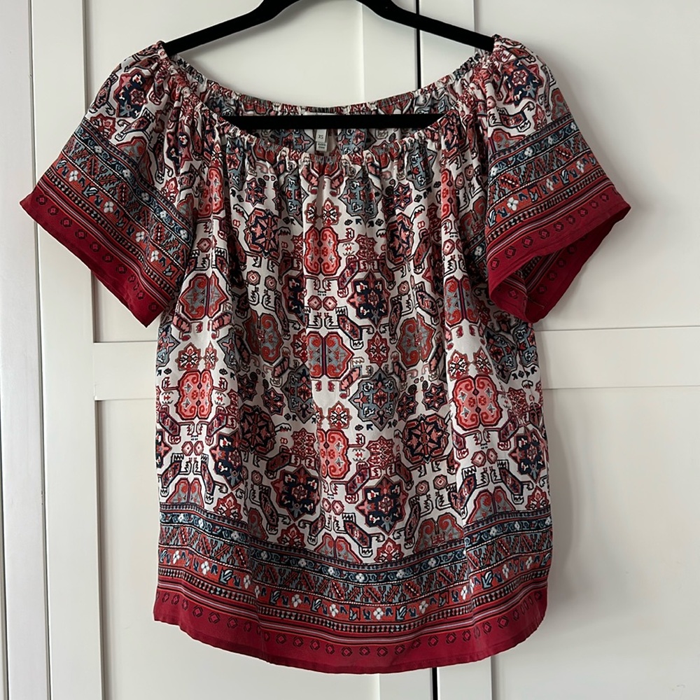 Joie silk off shoulder top
